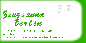 zsuzsanna berlin business card